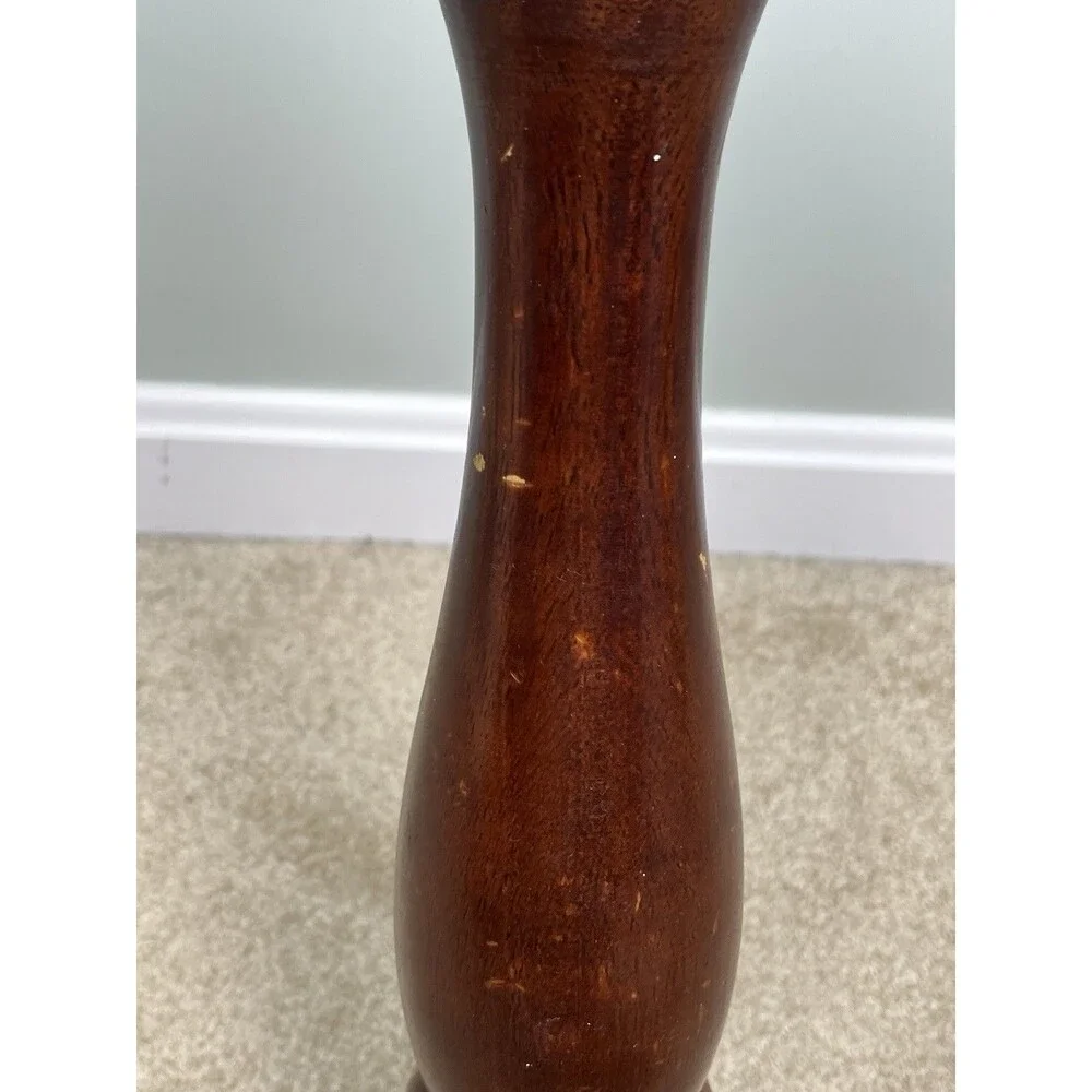 VTG MCM 17.5” H Large Wood Pepper Grinder Mill Traditional Style Walnut Finish